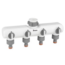 Распределитель с 4 кранами на кран 1" или 3/4", WHITE LINE, на карте, WL-3054K