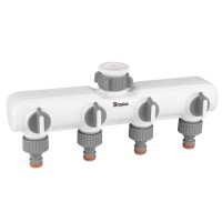 Распределитель с 4 кранами на кран 1" или 3/4", WHITE LINE, на карте, WL-3054K