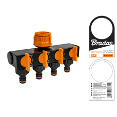 Распределитель с 4 кранами. BLACK LINE. ECO-PWB3033