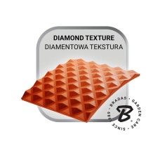 Нитриловые защитные перчатки, DIAMOND, размер XXL, 10-11, оранжевые, RWJNDOR11