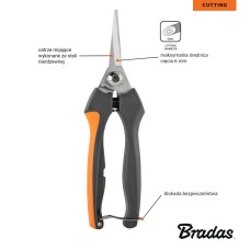 Секатор с прямым лезвием V-SERIES, нержавеющая сталь, KT-V1047