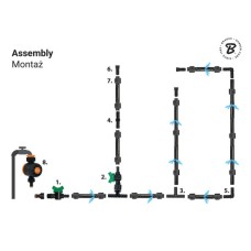 Комплект капельной трубкой 50 м. WATER FLOW DRIP. DSWWF50-SET2
