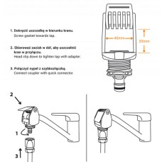 Адаптер универсальный на кран 40 мм. BLACK LINE. ECO-4124