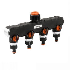 Распределитель с 4 кранами. РЗ 1" до РЗ 3/4". BLACK LINE HEAVY DUTY. ECO-PWB3044