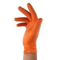 Нитриловые защитные перчатки, DIAMOND, размер L, 8-9, оранжевые, RWJNDOR9