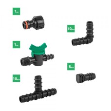 Набор аксессуаров для капельного полива. 16мм. 27шт. DSWA20-SET1