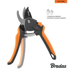 Секатор с регулируемой ручкой, проходное лезвие, сталь SK5, V-SERIES, KT-V1048