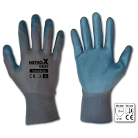 Рукавички захисні NITROX GRAY нітрил. розмір 8. RWNGY8