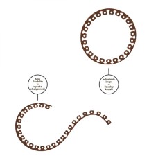 Бордюр газонный 40мм х 10м с комплектом кольев, EASY BORDER, коричневый, OBEBR4010SET