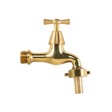 Кран вентильний РЗ 1/2", штуцер під шланг 3/4", латунний, TAPER HANDLE, GKK0TT123413