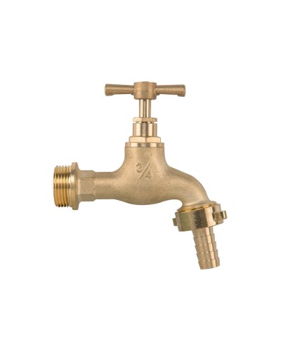 Кран вентильний РЗ 3/4", штуцер під шланг 3/4", латунний, BR-KBA3434