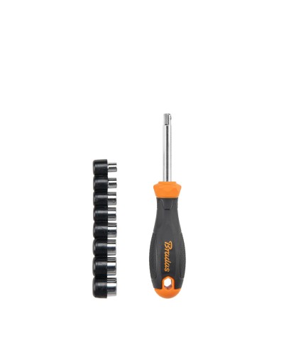 Набор торцевых ключей с отверткой, HOME & GARAGE, 5-12/60 мм, DIY-SW10SET1