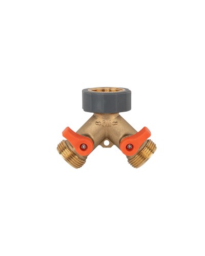 Распределитель с 2 кранами 3/4", BRASS SOFT, BR-S2234