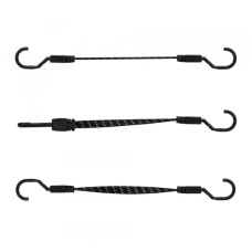 Резинка гибкая FLAT BUNGEE CORD HOOK черная 1.8х40см - 2 шт. в блистере. BCH5-18040BC-B