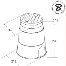 Малая клапанная коробка. люк диаметром 21см. DSSZ-O21G