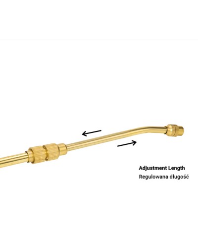 Телескопічний латунний наконечник з ручкою. 55-81см. ASA01-5581