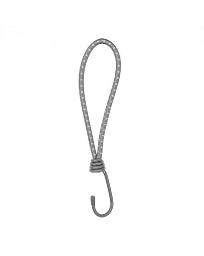 Петля еластична 20см з металевим гачком  х 25шт. BUNGEE CORD HOOK. BCH4-0620GY-B