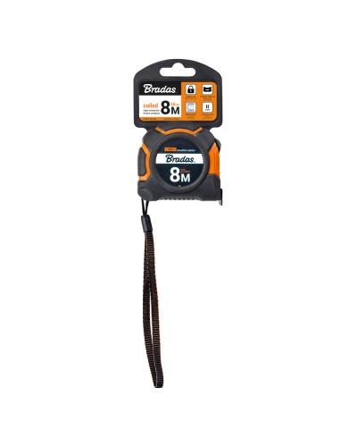 Рулетка на катушке, конец из нержавеющей стали, SNAP soft, 8м/25мм, DIY-MTS31-0825/K