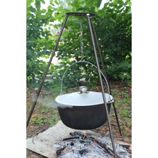 Казан алюминиевый Brizoll 4 л с дужкой, крышкой и треногой