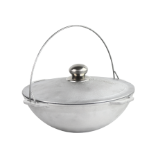 Казан алюминиевый азиатский Brizoll 4 л с дужкой, крышкой и треногой