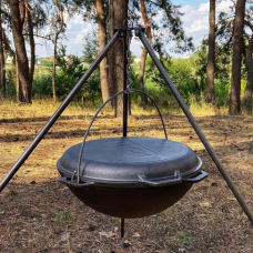 Крышка-сковорода чугунная Гриль Brizoll Ø 360 мм