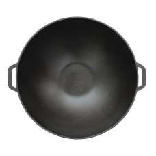 Чугунная сковорода WOK Brizoll с чугунной крышкой 8 л