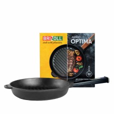 Чугунная сковорода гриль Brizoll Optima-Black 260 х 40 мм