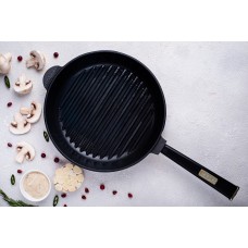 Чугунная сковорода гриль Brizoll Optima-Black 260 х 40 мм