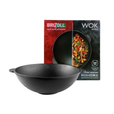 Чугунная сковорода WOK Brizoll 4,7 л