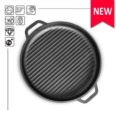 Крышка-сковорода чугунная Гриль Brizoll Ø 400 мм