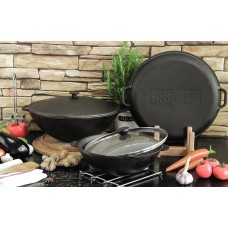 Чугунная сковорода WOK Brizoll 3,7 л