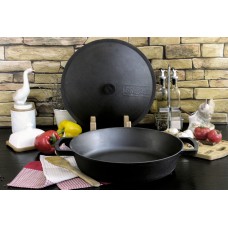 Сковорода чугунная без ручки Жаровня Brizoll 340 х 70 мм