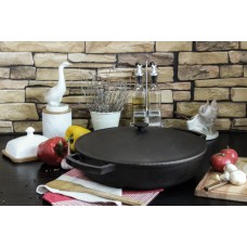 Сковорода чугунная без ручки Жаровня Brizoll 340 х 70 мм