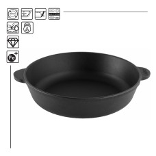 Сковорода чугунная без ручки Жаровня Brizoll 240 х 60 мм