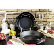 Сковорода чугунная без ручки Жаровня Brizoll 280 х 60 мм