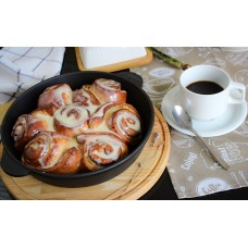 Сковорода чугунная без ручки Жаровня Brizoll 260 х 60 мм