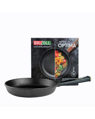 Чугунная сковорода Brizoll Optima-Black 280 х 40 мм