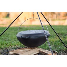 Казан чугунный азиатский Brizoll с крышкой-сковородой 12 л