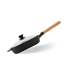 Сковорода чугунная Brizoll NEXT 260 х 54 мм со стеклянной крышкой