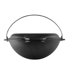 Казан чугунный азиатский Brizoll с крышкой-сковородой 8 л