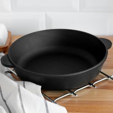 Жаровня чугунная Brizoll с чугунной крышкой 300 х 60 мм