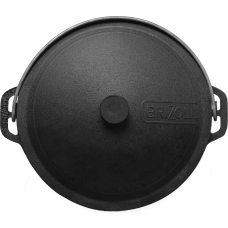 Казан чугунный туристический Brizoll 6 л с крышкой и треногой