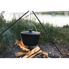 Казан чугунный туристический Brizoll с крышкой 6 л