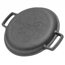Сковорода чавунна Brizoll 24 см з чавунною кришкою-сковородою