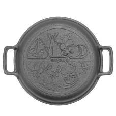 Сковорода чавунна Brizoll 24 см з чавунною кришкою-сковородою