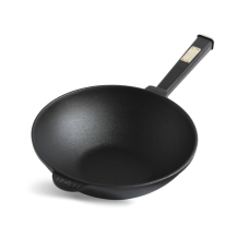 Сковорода чугунная с деревянной ручкой Brizoll Black WOK 2,8 л