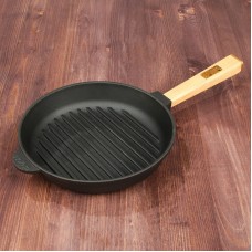 Чугунная сковорода гриль Optima 260 х 40 мм