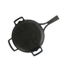 Сковорода чугунная Brizoll с литой ручкой 240 х 60 мм с крышкой-сковородой