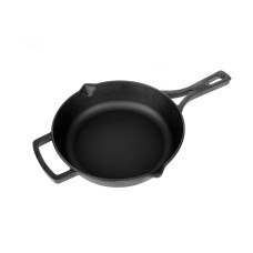 Сковорода чугунная Brizoll с литой ручкой 240 х 60 мм с крышкой-сковородой