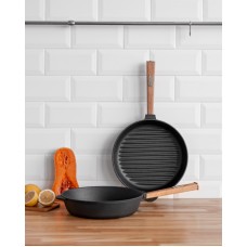 Чугунная сковорода гриль Optima 240 х 40 мм